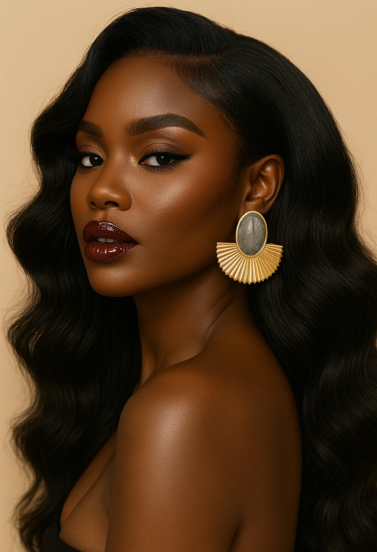 Radiant Fan Statement Earrings