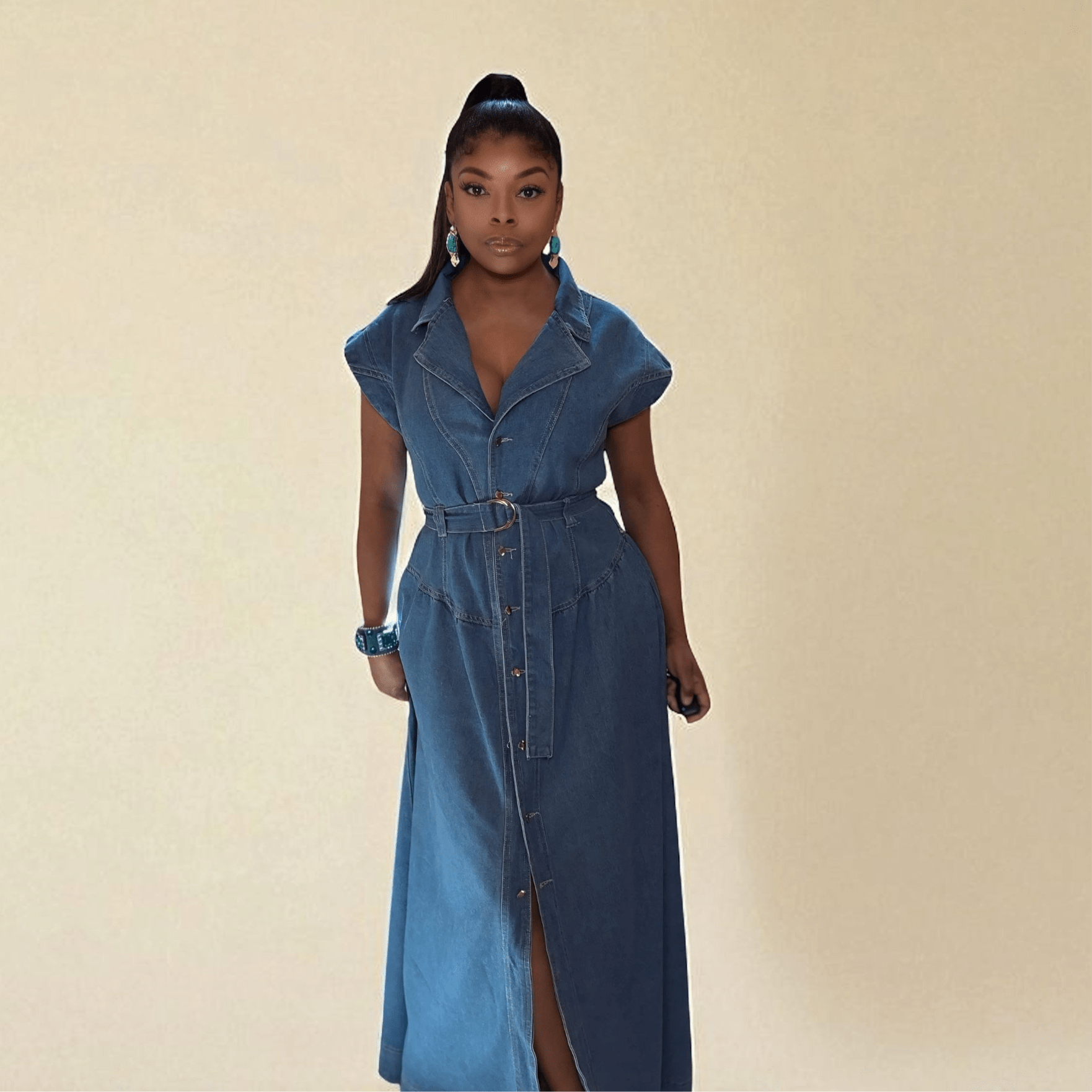 The Denim Maxi Dress