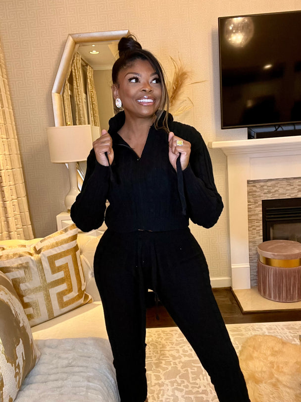 The Cable Hoodie Set