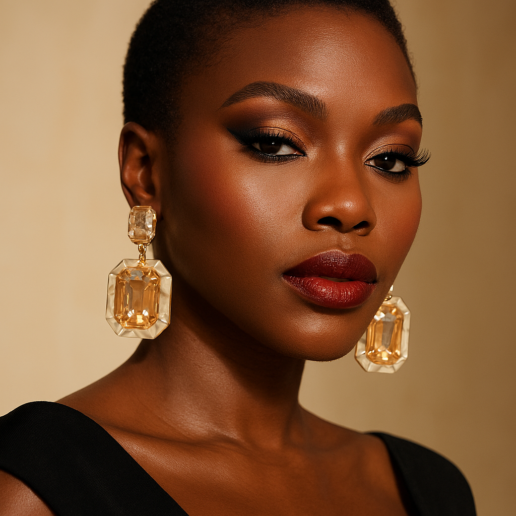 Octagon Luxe Drop Earrings