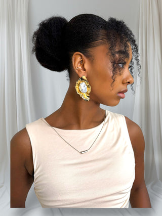 Abstract Wave Statement Earrings