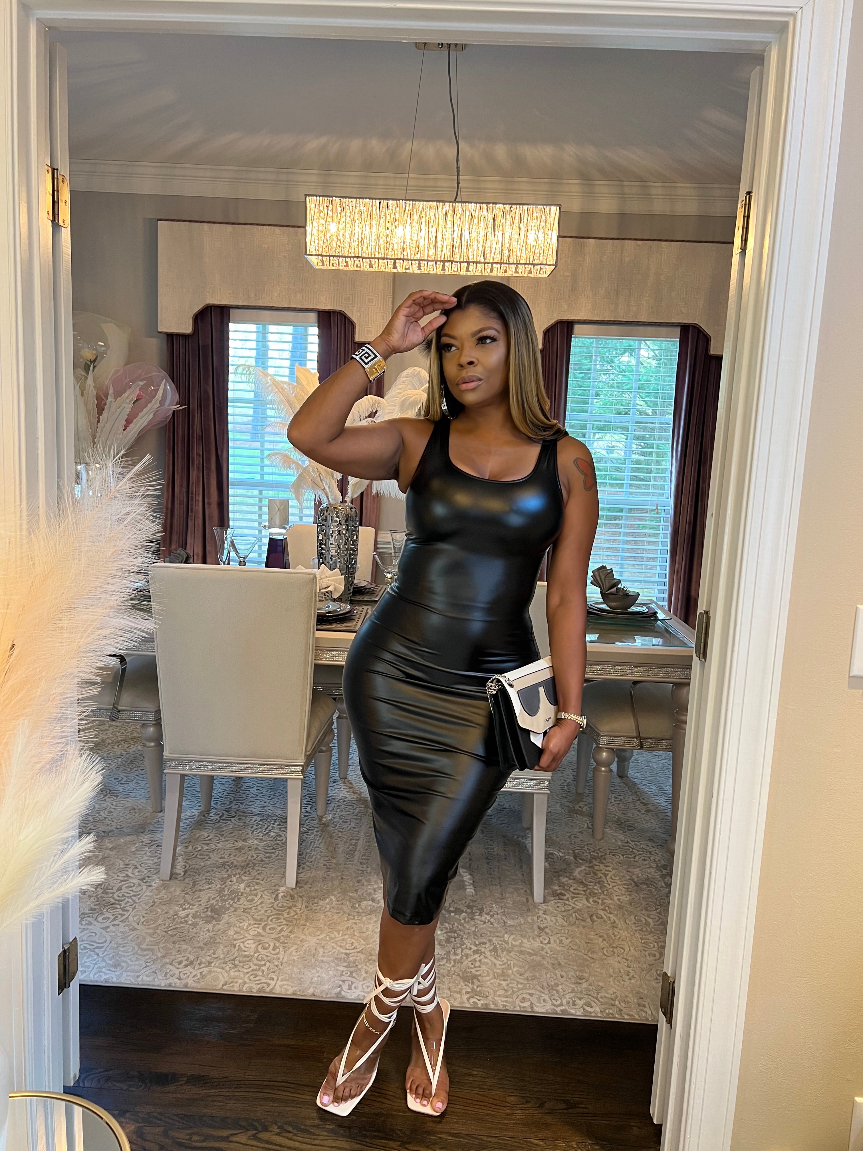 Leatherette Dress
