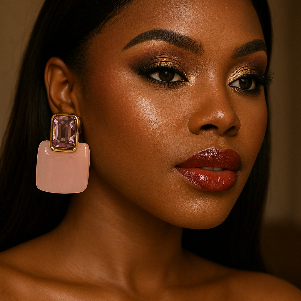 Gemstone Glow Statement Earrings