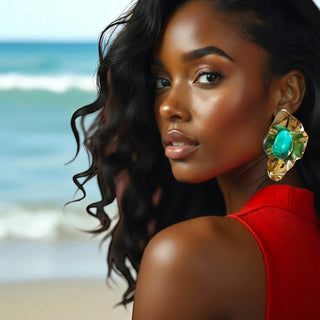 Abstract Wave Statement Earrings