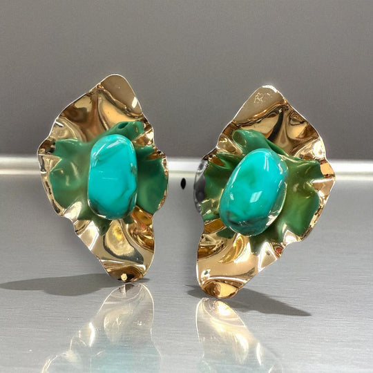 Abstract Wave Statement Earrings – Buy Now at Uneak Boutique