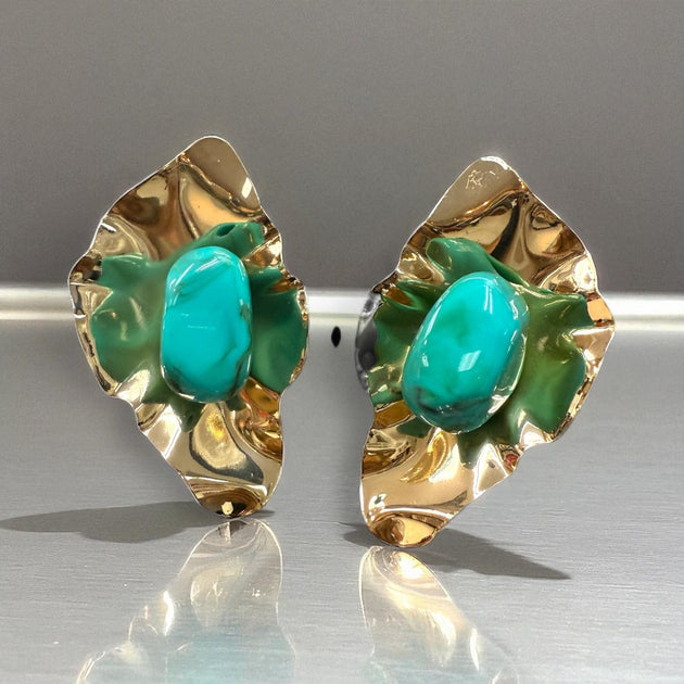 Abstract Wave Statement Earrings – Buy Now at Uneak Boutique
