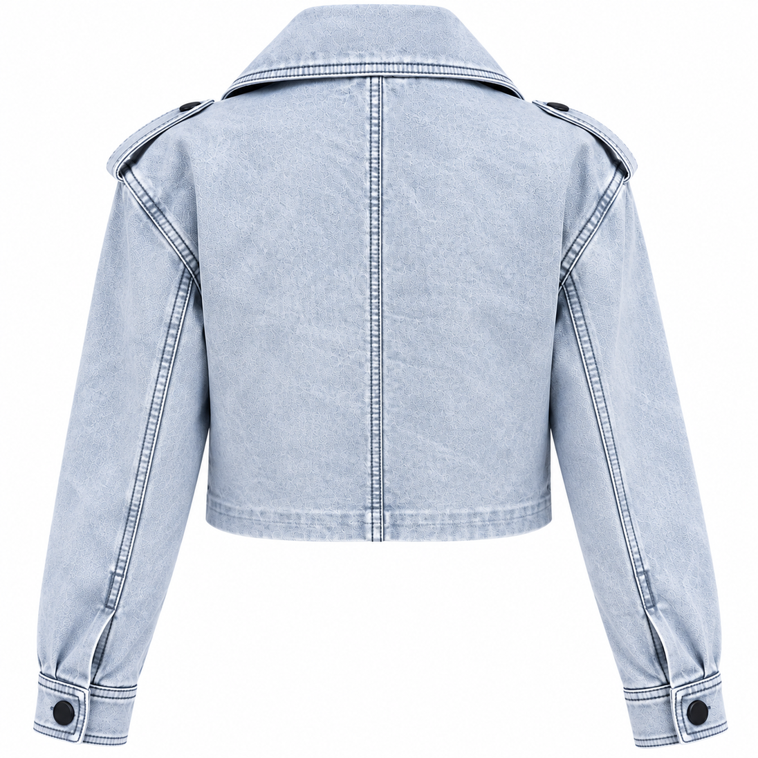 City Edge Cropped Jacket blue back