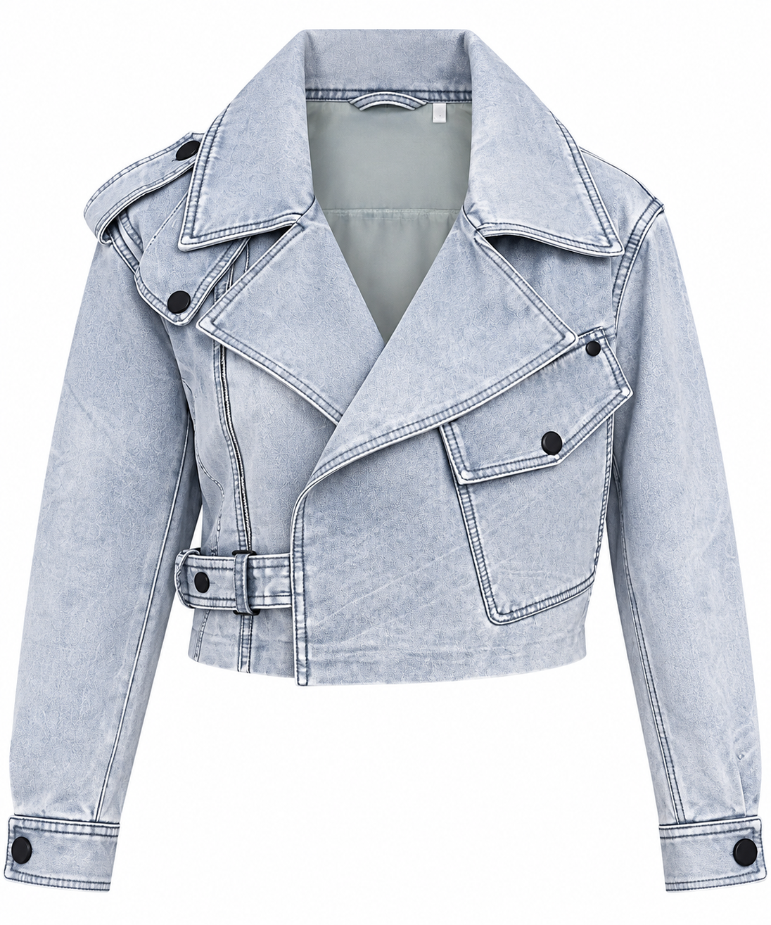 City Edge Cropped Jacket blue front