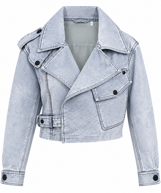 City Edge Cropped Jacket blue front