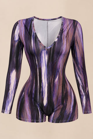 Purple multicolor romper product view
