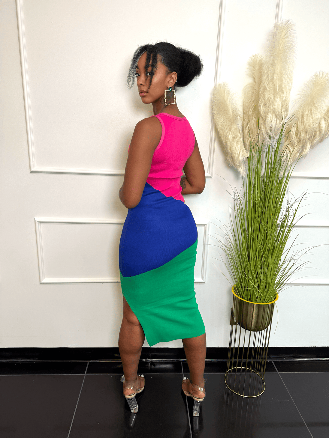 The Color block Bodycon Dress – Buy Now at Uneak Boutique