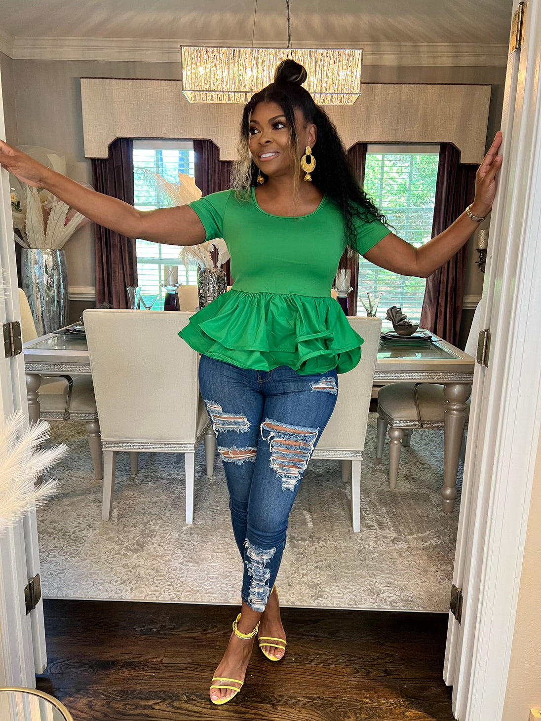 The Dainty Top (Green) – Buy Now at Uneak Boutique