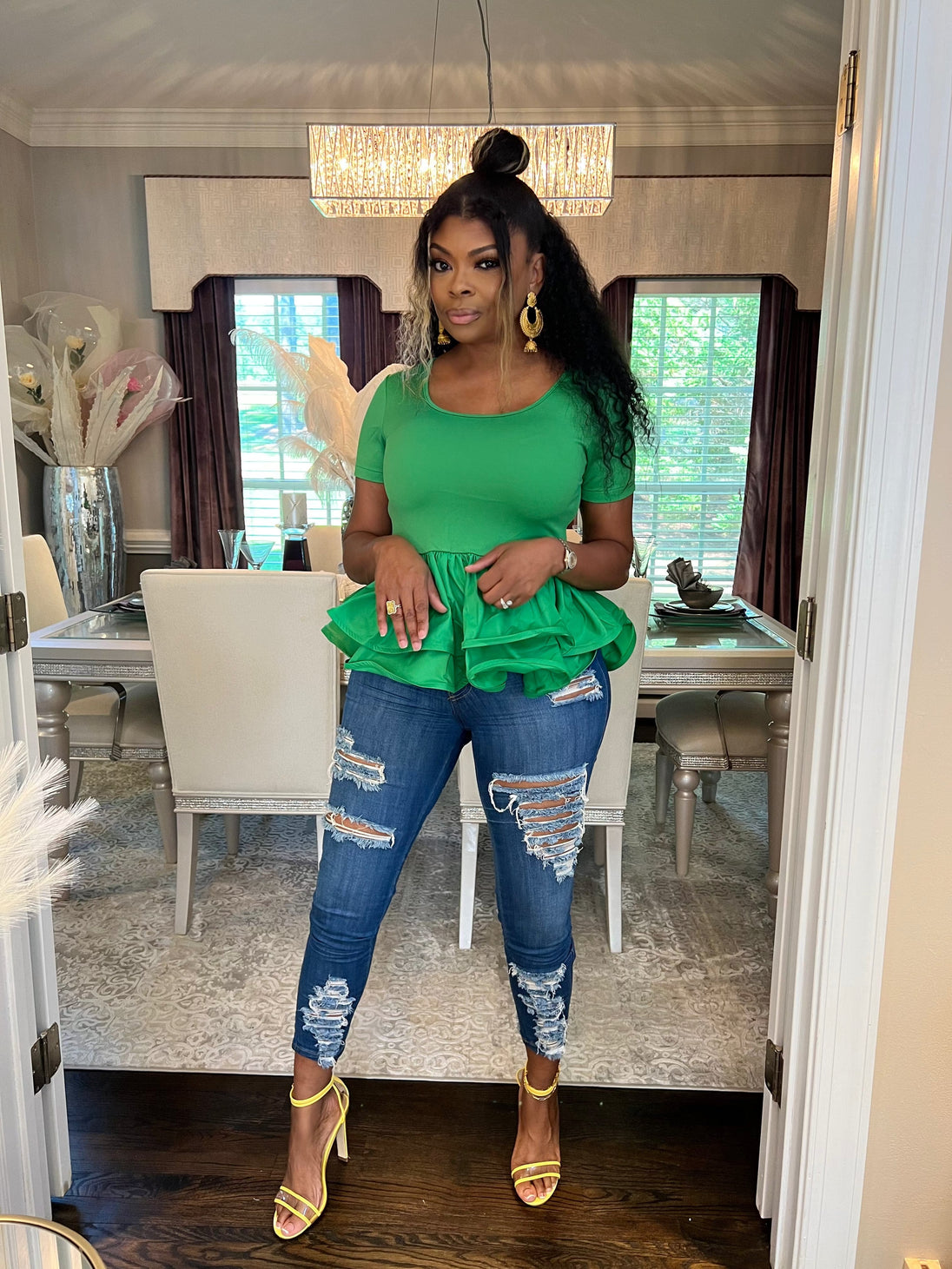 The Dainty Top (Green) – Buy Now at Uneak Boutique