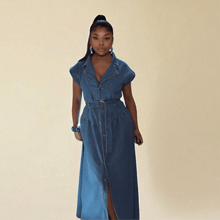The Denim Maxi Dress – Buy Now at Uneak Boutique
