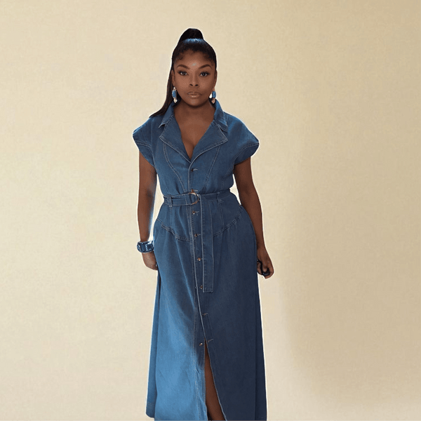 The Denim Maxi Dress