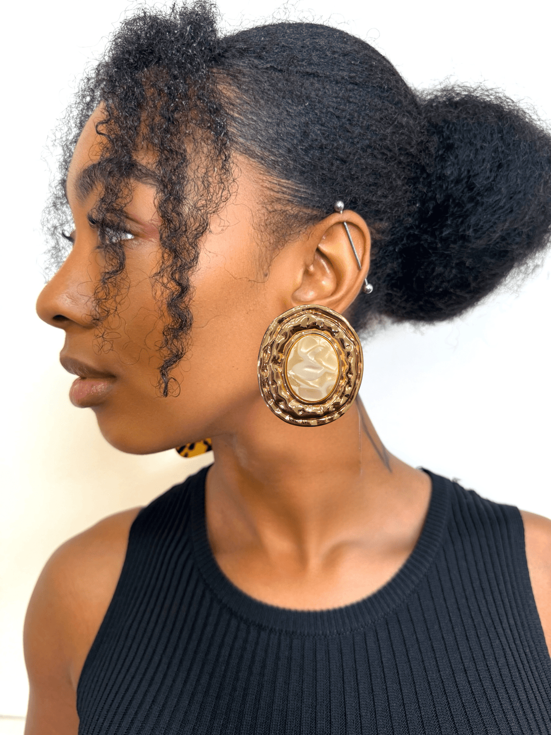 The Pastel Marble Oval Statement Earrings – Buy Now at Uneak Boutique