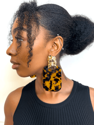Tortoiseshell Statement Earrings – Buy Now at Uneak Boutique