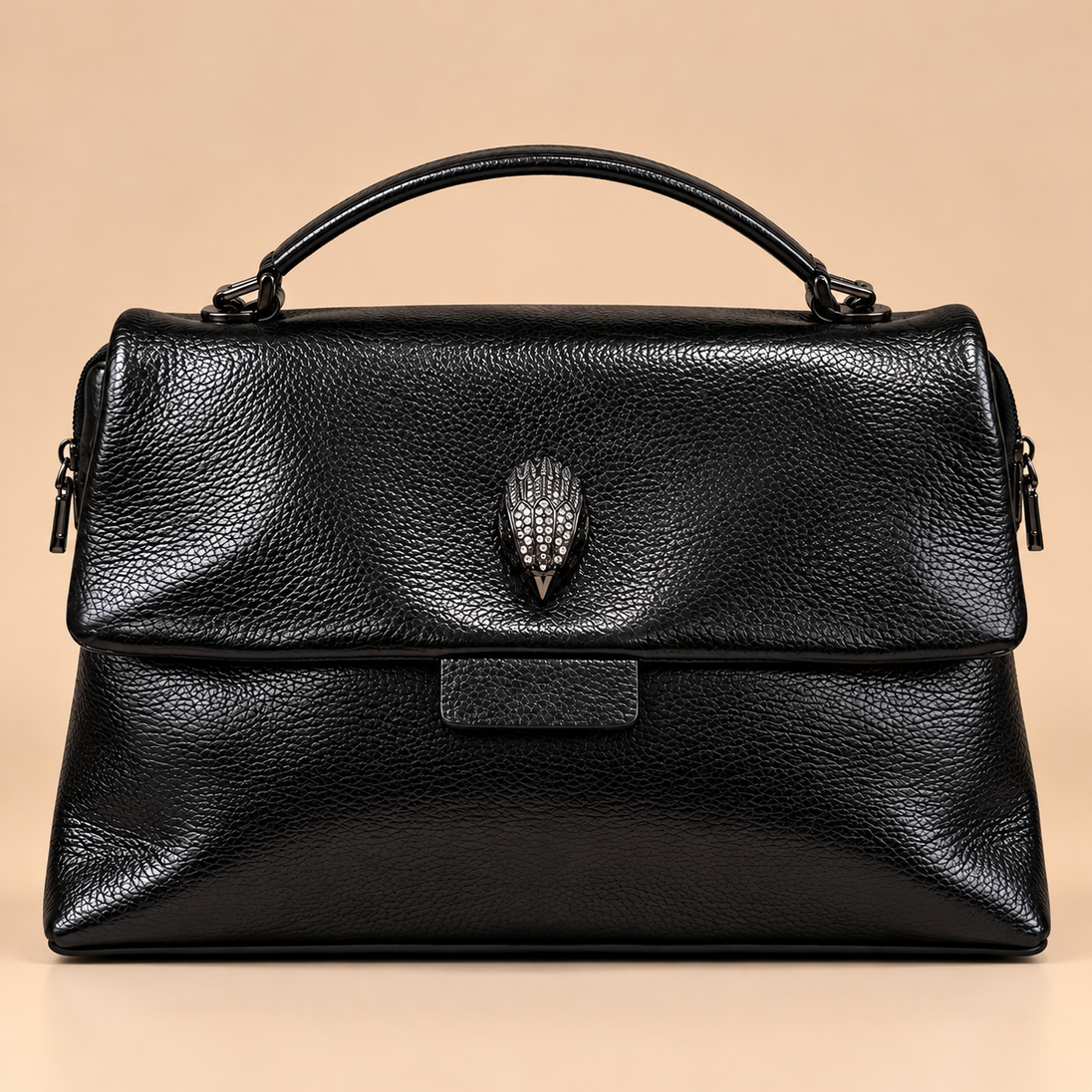 Black metallic statement handbag square image