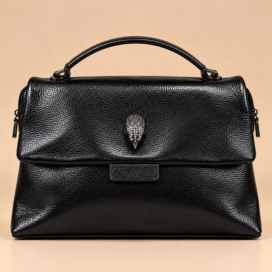 Black metallic statement handbag square image
