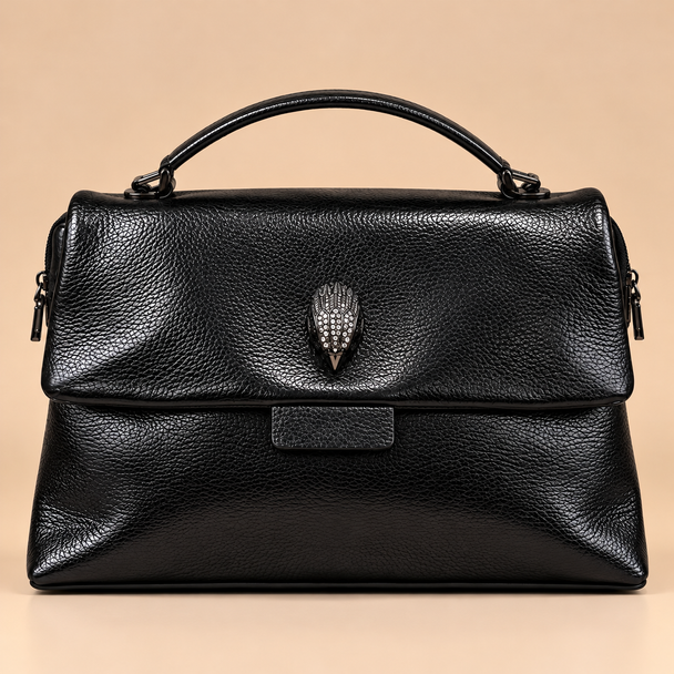 Black metallic statement handbag square image