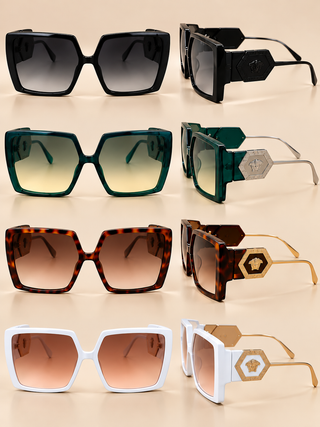Versa Glasses in four colors with front and side views